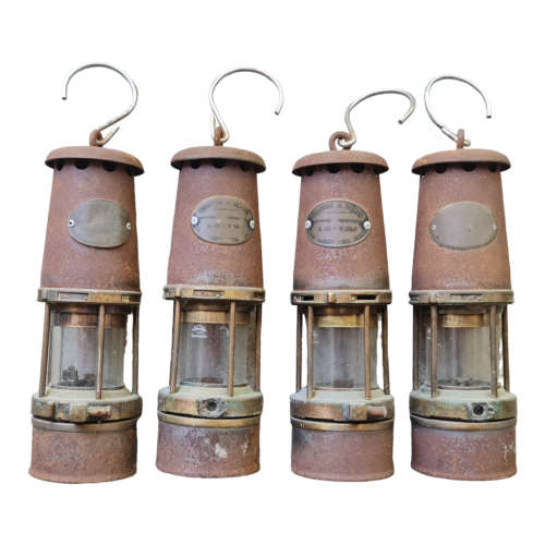 5 x The Wolf Safety Lamps. Wolf no 7.R.M.B.S. GREEN & SONS GMEP No1.