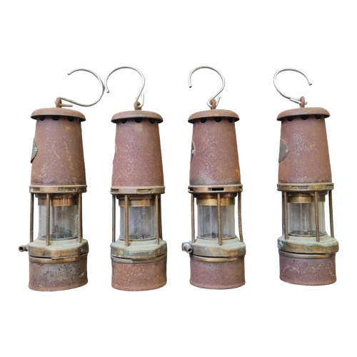 5 x The Wolf Safety Lamps. Wolf no 7.R.M.B.S. GREEN & SONS GMEP No1.