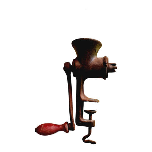 Vintage Rex 7` Meat Grinder - Vintage Meat Grinder with Red Handle - Vintage Table Grinder