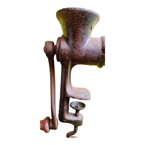 Vintage Rex 7` Meat Grinder - Vintage Meat Grinder with Red Handle - Vintage Table Grinder