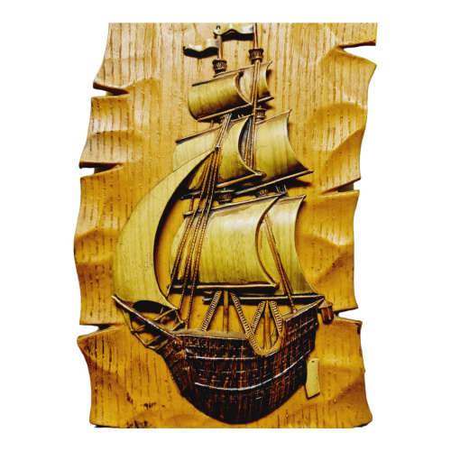 Plastic moulded carving portraits - 1. Horses  2. Ship