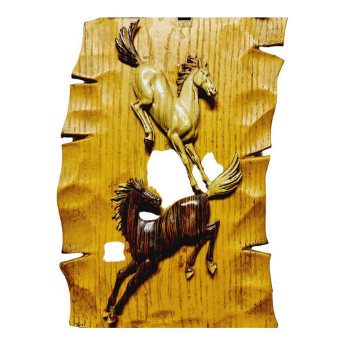 Plastic moulded carving portraits - 1. Horses  2. Ship