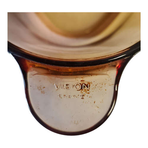Vintage Corning Vision Ware 4L Covered Amber Oval Casserole Baking Dish