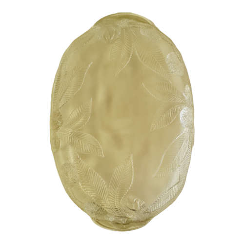 Luminarc France Arcoroc Chestnuts Relief Embossed Oval Glass Tray Plate Dish