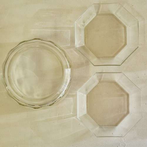 France Arcoroc round salad dish and two octoside dishes