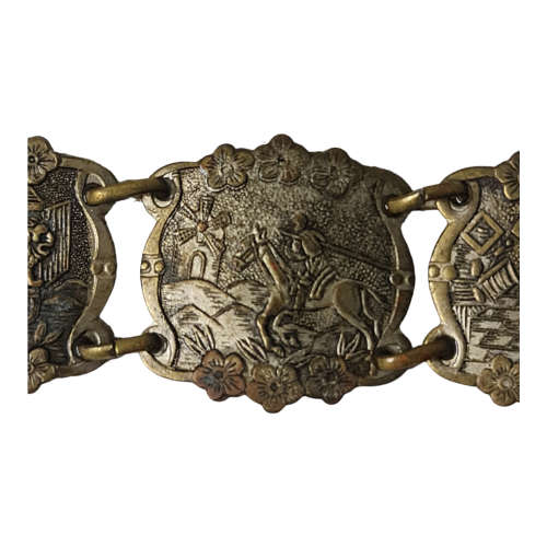 Shakespeare Bracelet, Don Quixote Link Bracelet, Spanish Souvenir || European Costume Tourist Estate