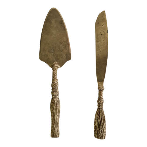 Silea Rope Tassel Pattern Utensils Silver Plated