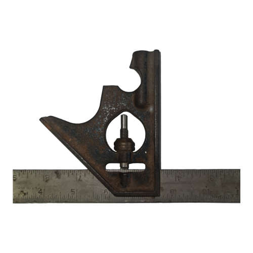 Vintage Stanley No.122 Try & Mitre Square 12`` steel Rule