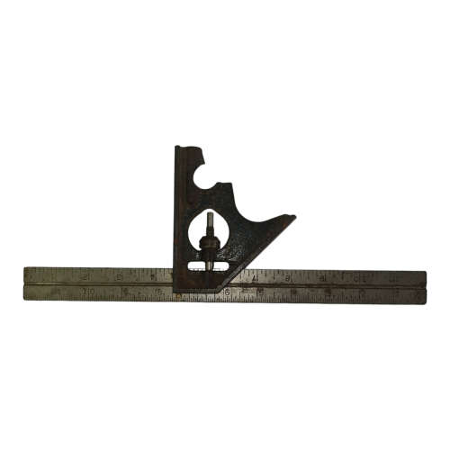 Vintage Stanley No.122 Try & Mitre Square 12`` steel Rule