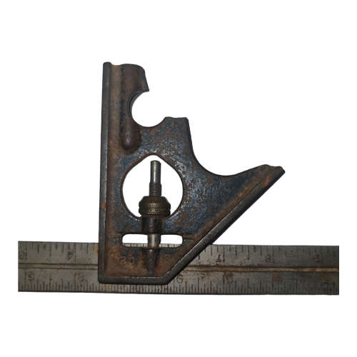 Vintage Stanley No.122 Try & Mitre Square 12`` steel Rule