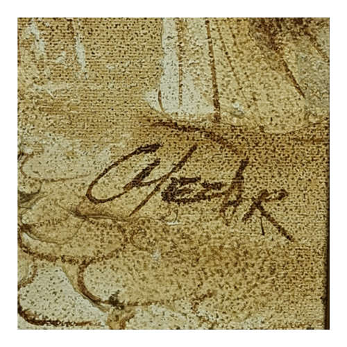 Two Chezar signed original Oil & Sand art Paintings