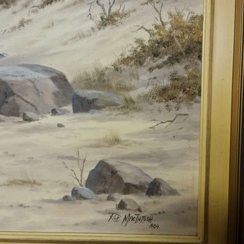 Large Rob Macintosh Oil Painting signed 1984