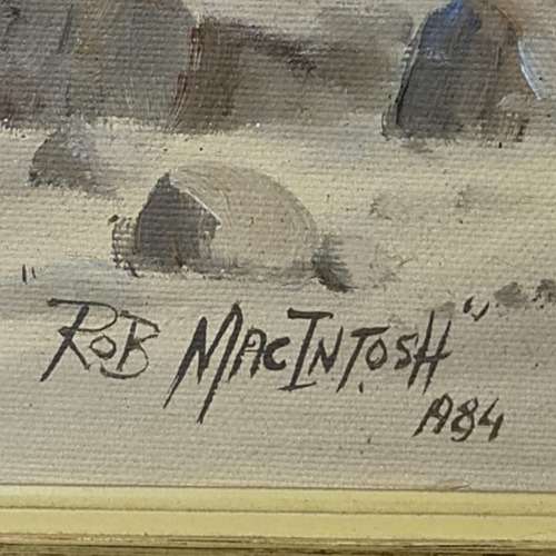 Large Rob Macintosh Oil Painting signed 1984