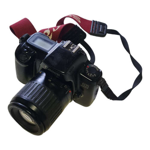 Canon EOS 1000F 35mm Film SLR Camera, two lenses