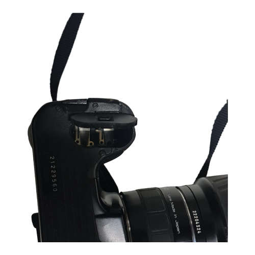 Minolta Dynax 5000i film camera combo, including two lenses and bags.