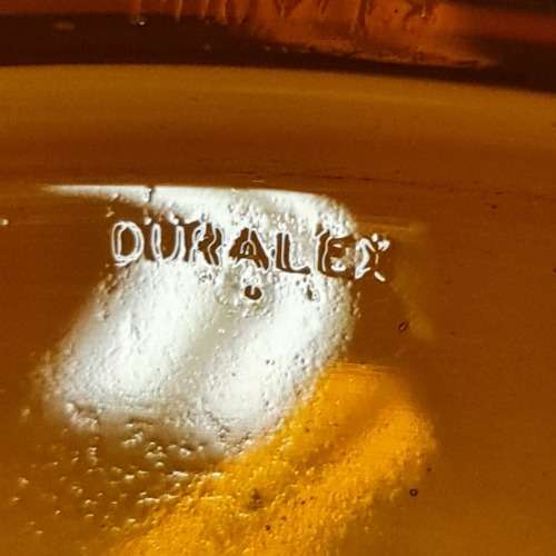 Vintage Duralex France Amber Serving Tray