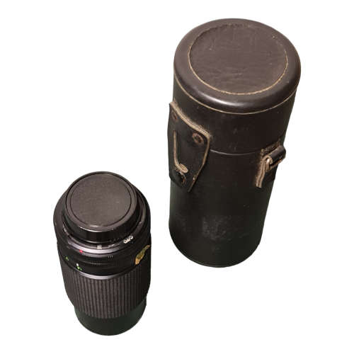 Vivitar 70-150mm 1:3.8 camera lens with bag.