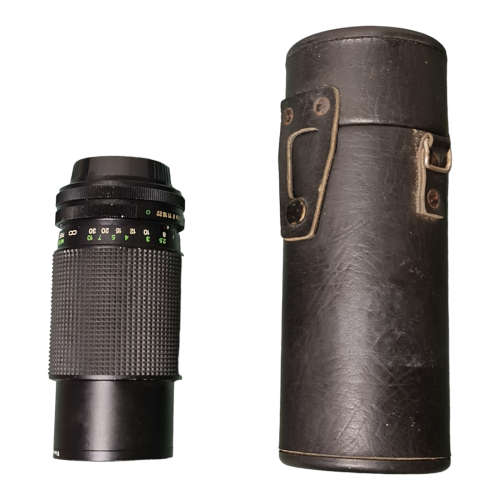 Vivitar 70-150mm 1:3.8 camera lens with bag.