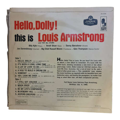 Louis Armstrong, Hello, Dolly! - Vinyl LP record