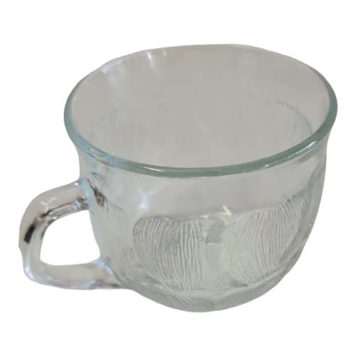 Vintage Arcoroc Fleur PUNCH BOWL SET Flower Petal Large Glass Serving Bowl &Cups