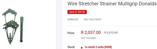 Wire Stretcher Strainer Multigrip Donalds