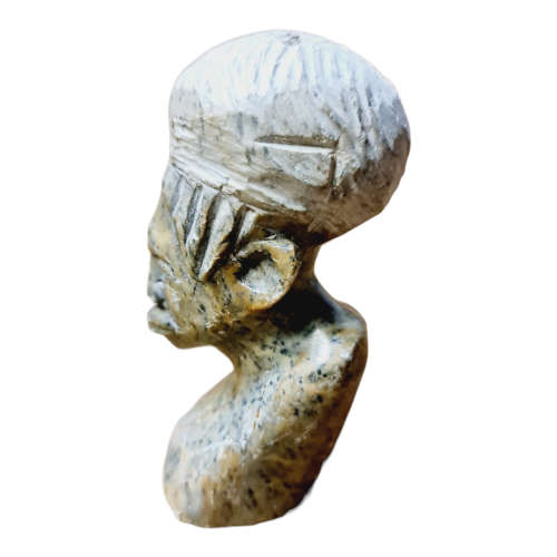 African man head - Soapstone art.