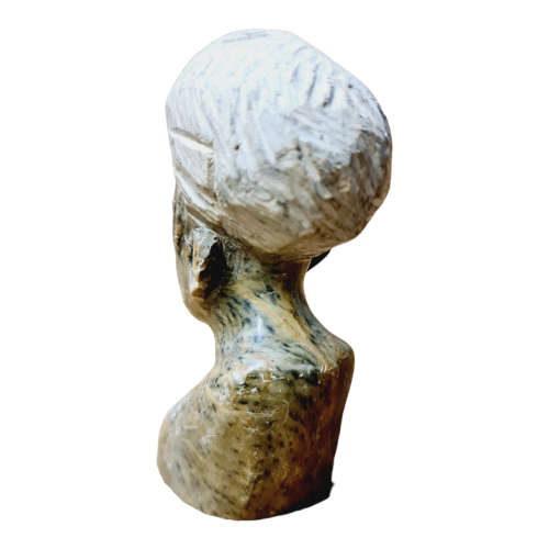 African man head - Soapstone art.