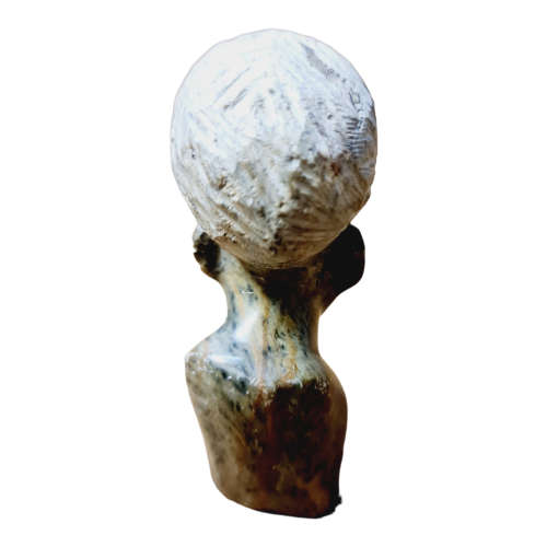 African man head - Soapstone art.
