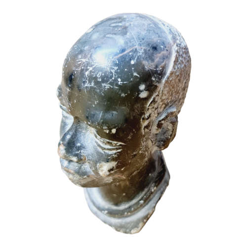 African man head - Soapstone art.