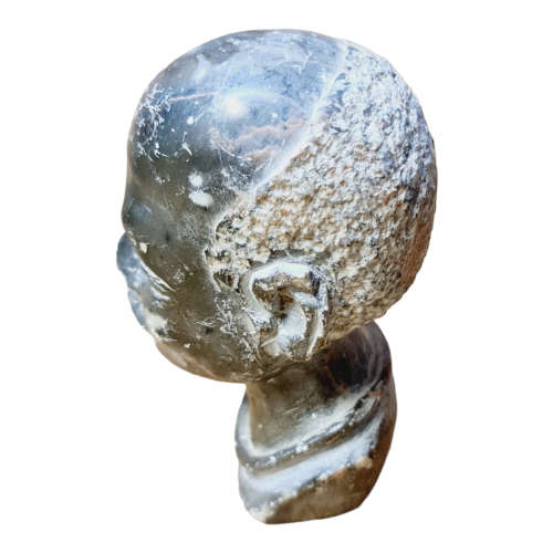 African man head - Soapstone art.