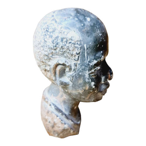 African man head - Soapstone art.