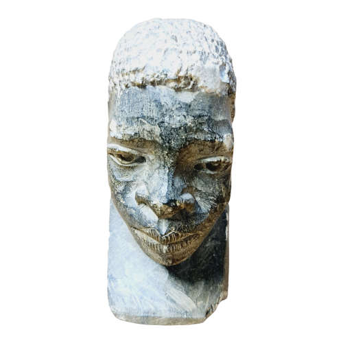 African man head - Soapstone art.