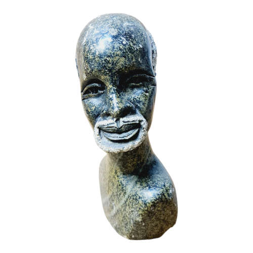 African man head - Soapstone art.