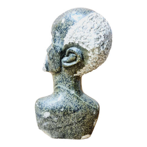 African man head - Soapstone art.