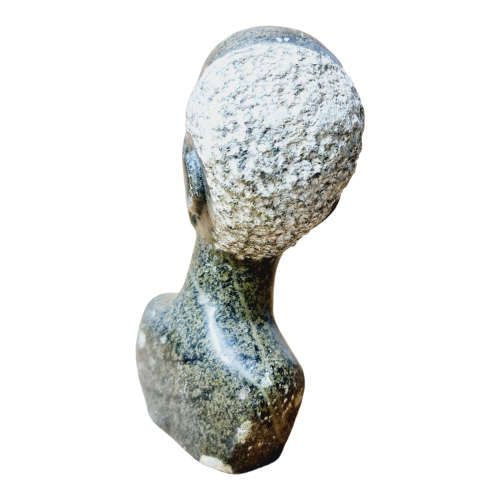 African man head - Soapstone art.