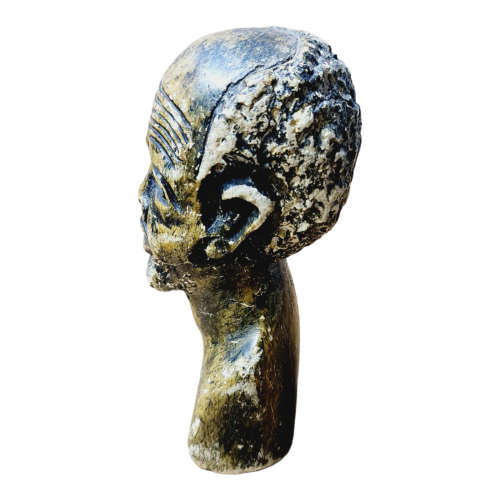 African man head - Soapstone art.