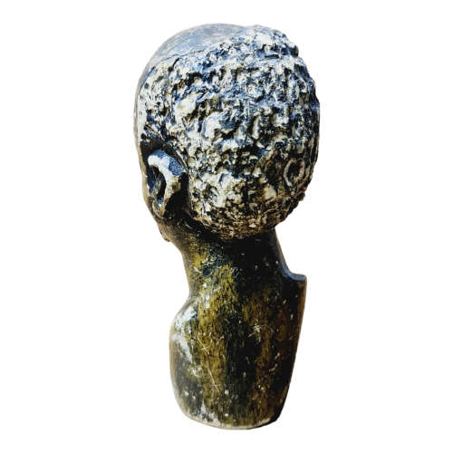 African man head - Soapstone art.