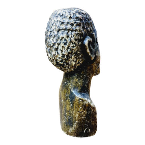 African man head - Soapstone art.