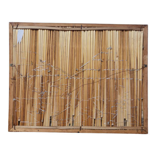 African Hand Made Picture -  Reed Straw Bark Leaves
