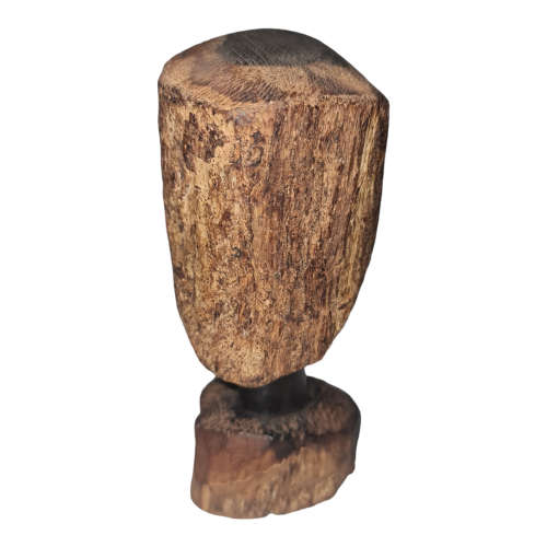 Vintage African Tanzanian Makonde Mpinga Woman Head Carved From Light and Dark