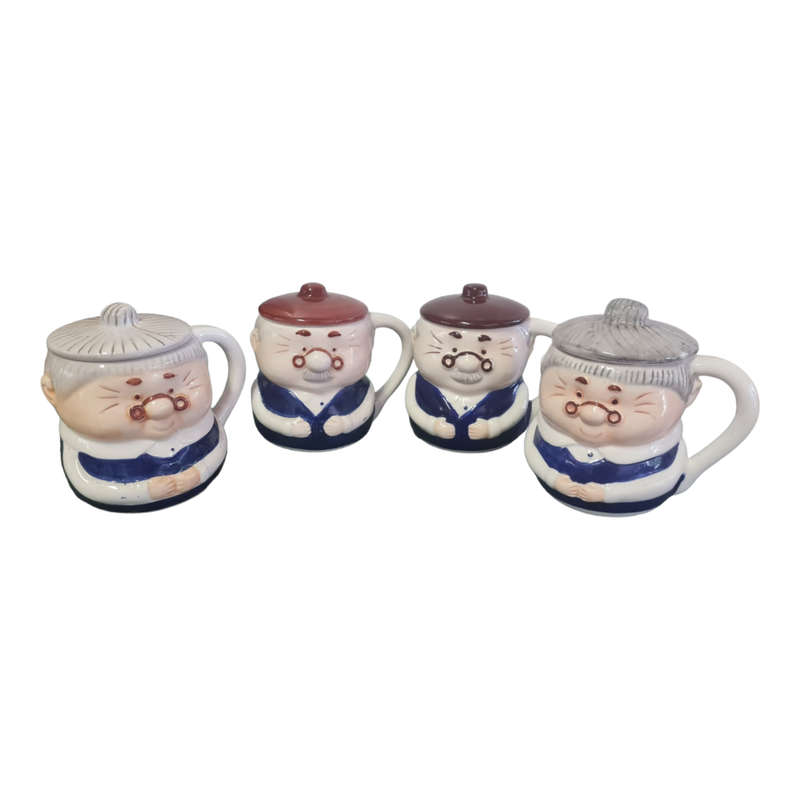 Funny cups grandma and grandpa with lid
