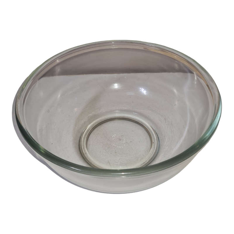 Glass serving bowl
