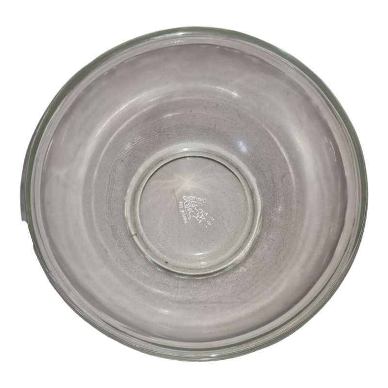 Glass serving bowl