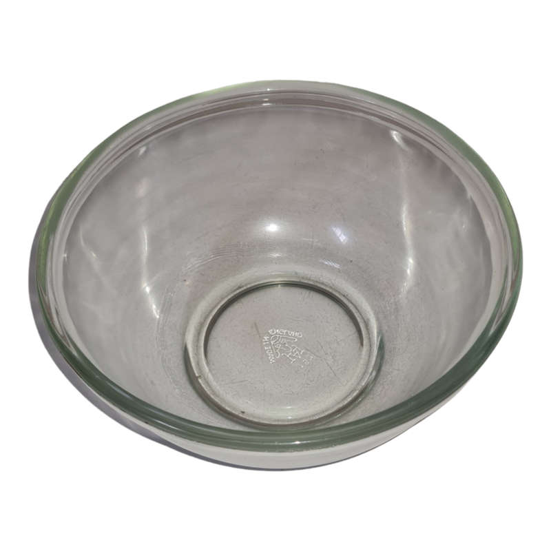 Glass serving bowl