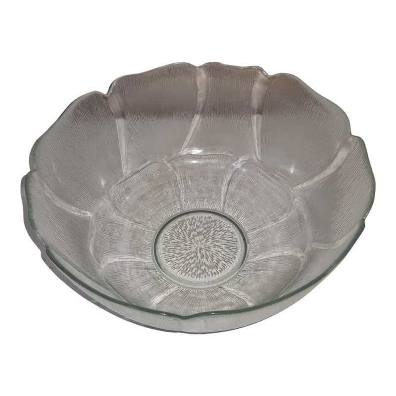 Glass salad bowl