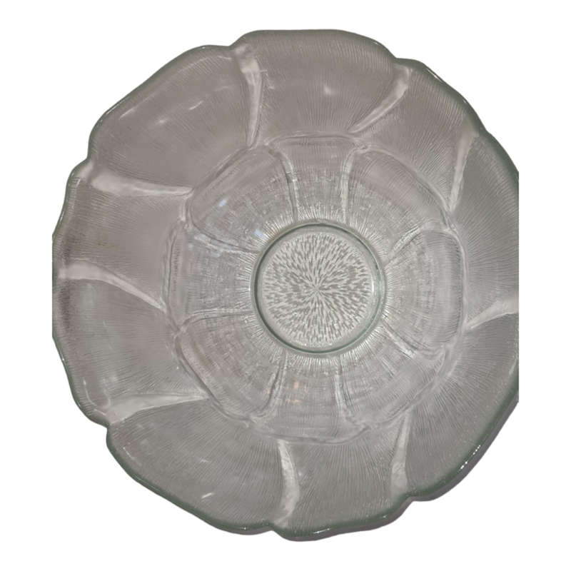 Glass salad bowl