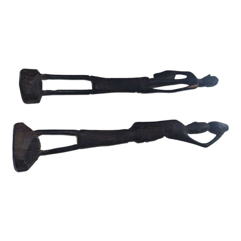 Hand Carved Wooden Statue Stick Figures Sculptures Tribal
