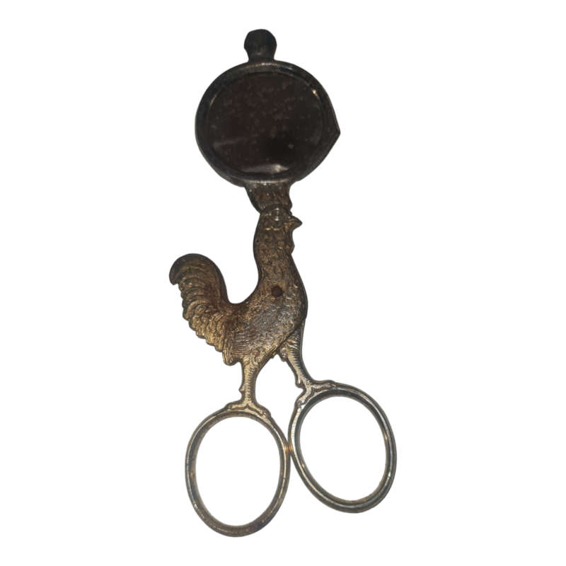 Vintage D PERES Gold Hen/Chicken Cigar Cutter Made in Germany 5`