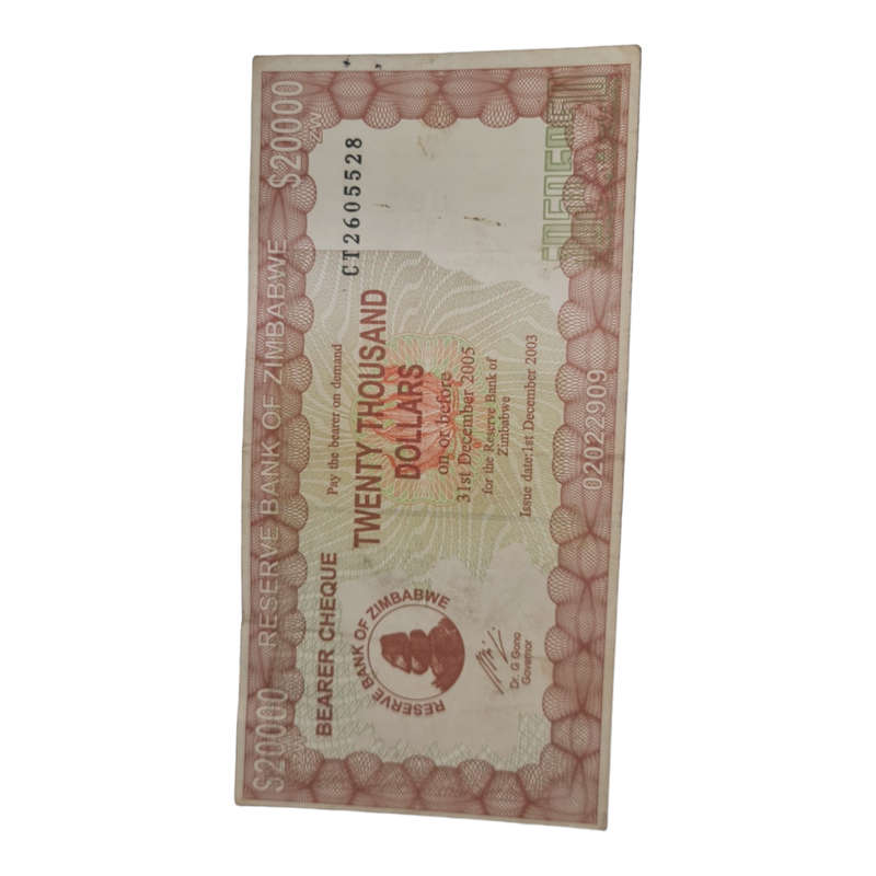 Twenty thousand dollars zimbabwe