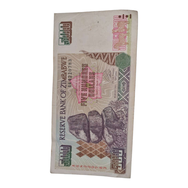 ZIMBABWE 500 DOLLARS